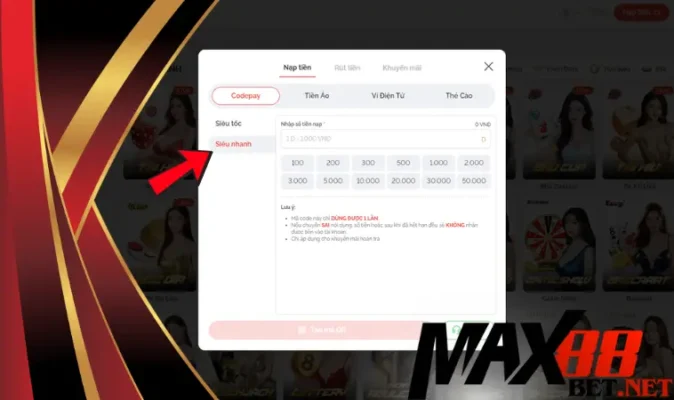 2 lưu ý cần biết khi nạp tiền qua ngân hàng tại nhà cái Max88