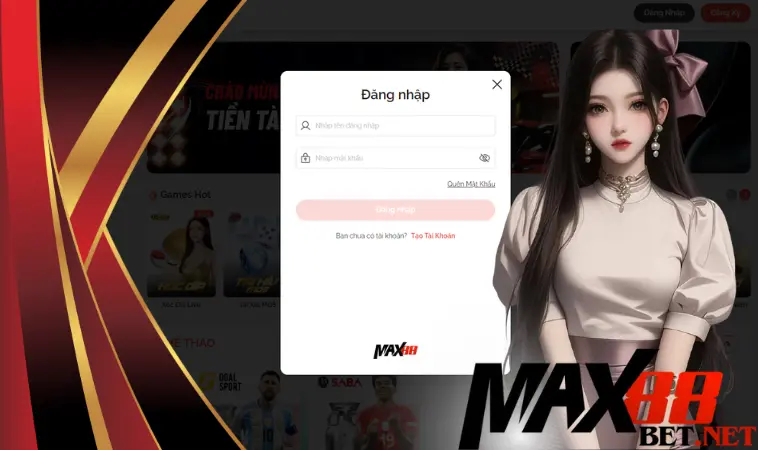 Đăng nhập Max88 thần tốc với hướng dẫn sau