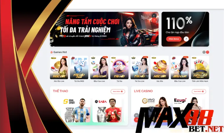 Link Max88 chuẩn chỉnh không bị chặn